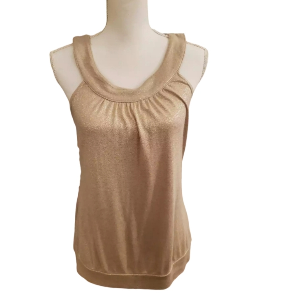 Old Navy Sparkling Gold Tank Top L